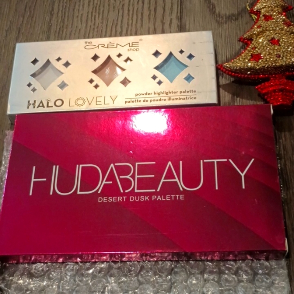 Huda eye makeup and Creme powder corrector. Great holiday stocking stuffers.